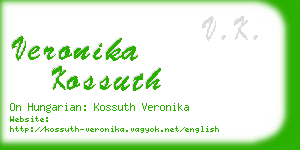 veronika kossuth business card